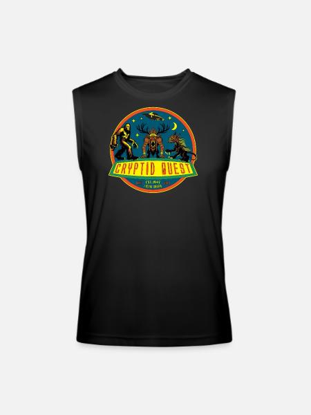 Cryptid Quest - Men’s Performance Sleeveless Shirt - black