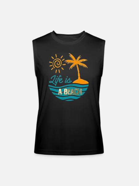 Abstract Serenity - Men’s Performance Sleeveless Shirt - black
