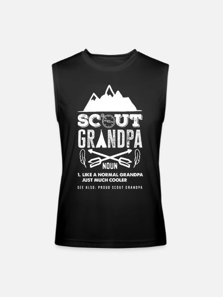 Proud Scout Grandpa Grandfather Scouting - Men’s Performance Sleeveless Shirt - black
