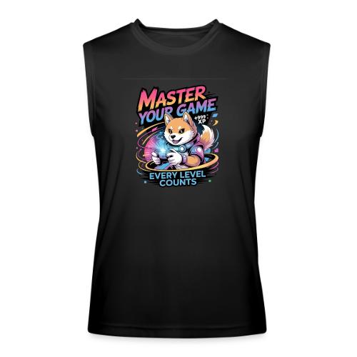 Cute Gamer Shiba Inu Level Up - Men’s Performance Sleeveless Shirt