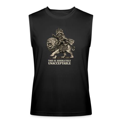 Funny Raccoon King Riding Lion Vintage Meme Art - Men’s Performance Sleeveless Shirt