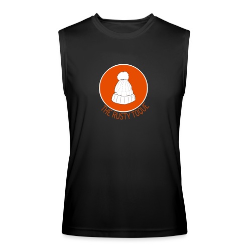 The Rusty Toque Dark Orange Logo Brand - Men’s Performance Sleeveless Shirt