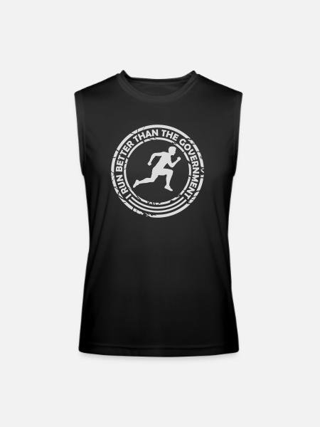 run better than government - Men’s Performance Sleeveless Shirt - black