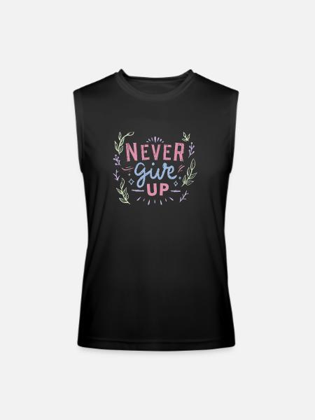 Naver give up - Men’s Performance Sleeveless Shirt - black
