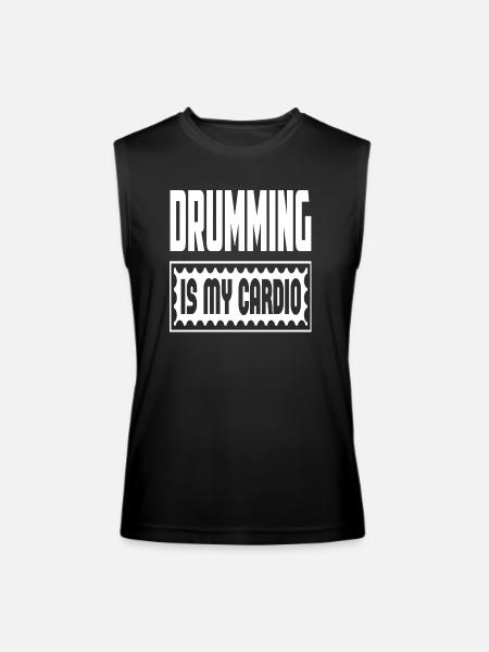 Drumming Is My Cardio - Men’s Performance Sleeveless Shirt - black