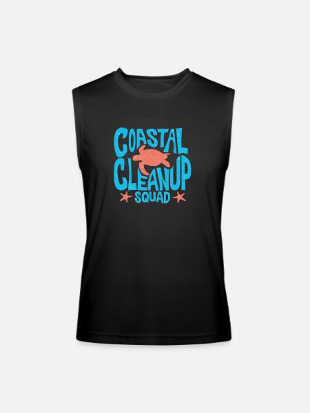 Coastal Clean Up Squad - Men’s Performance Sleeveless Shirt - black