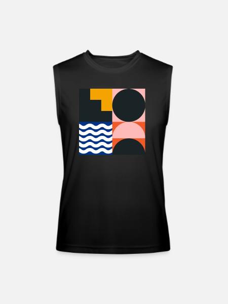 Abstraction Basic Shapes - Men’s Performance Sleeveless Shirt - black