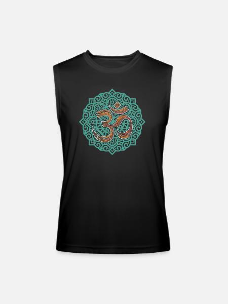 Yoga Mind Om Symbol - Men’s Performance Sleeveless Shirt - black - Front