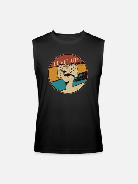 Level Up - Men’s Performance Sleeveless Shirt - black