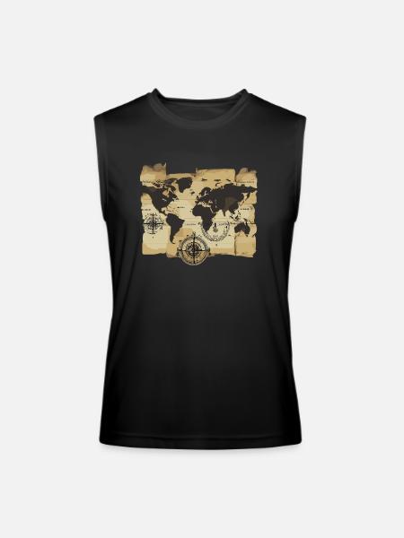 Explorer's Compass - Men’s Performance Sleeveless Shirt - black