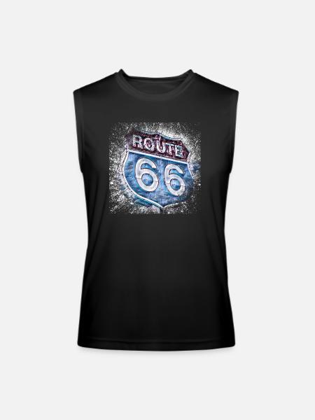 Route 66 - Men’s Performance Sleeveless Shirt - black