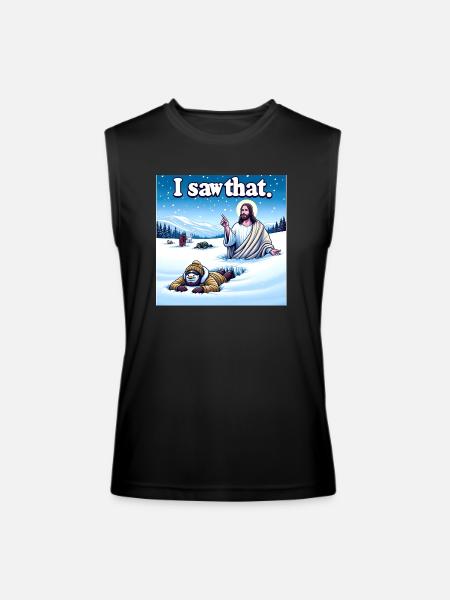 I Saw That Meme - Men’s Performance Sleeveless Shirt - black