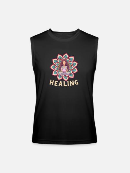 energy healing | Healing - Men’s Performance Sleeveless Shirt - black