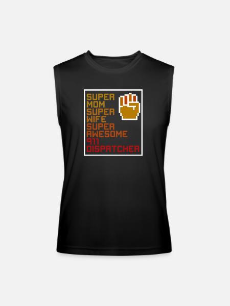 911 Dispatcher Mom - Men’s Performance Sleeveless Shirt - black