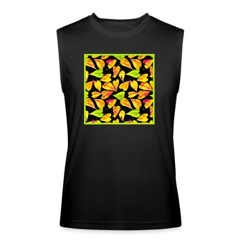 Neon Leaf Art Elegance - Men’s Performance Sleeveless Shirt