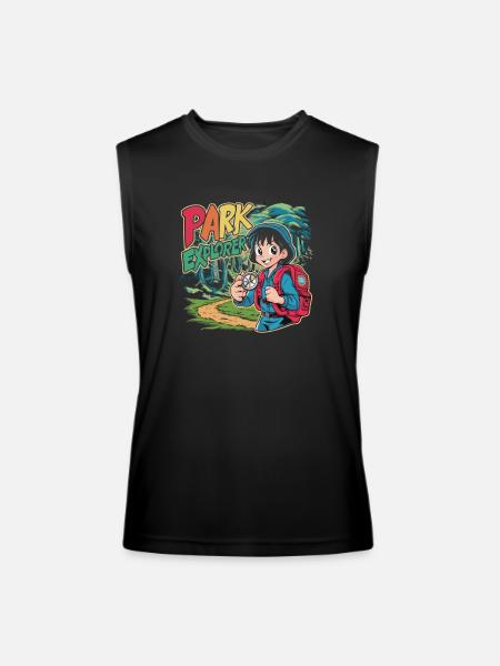 Park explore - Men’s Performance Sleeveless Shirt - black