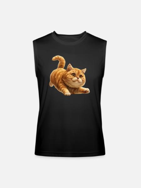 Funny Cat - Men’s Performance Sleeveless Shirt - black