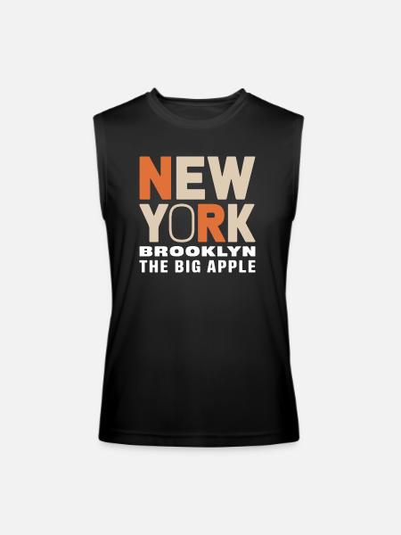 New York Brooklyn - The Big Apple Classic Design - Men’s Performance Sleeveless Shirt - black