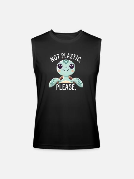 Not Plastic, Please - Men’s Performance Sleeveless Shirt - black
