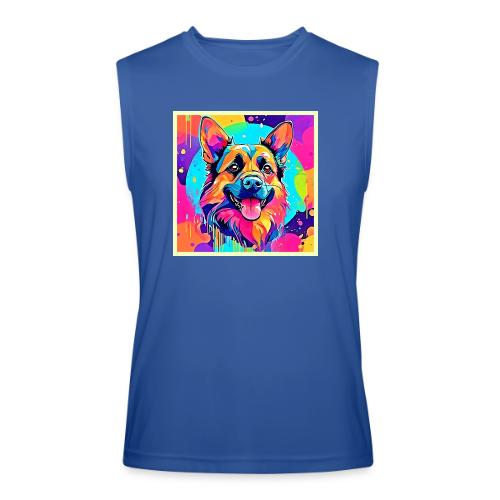 Vibrant Canine: Happy Puppy Love - Men’s Performance Sleeveless Shirt