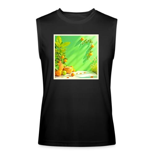 Vibrant Orange Green Still Life Design - Men’s Performance Sleeveless Shirt