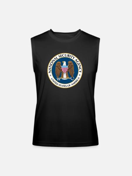 National Security Agency Logo - Men’s Performance Sleeveless Shirt - black