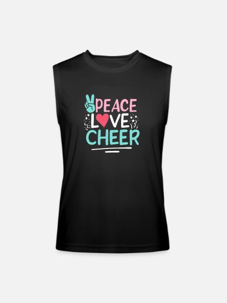 Peace Love Cheer - Men’s Performance Sleeveless Shirt - black