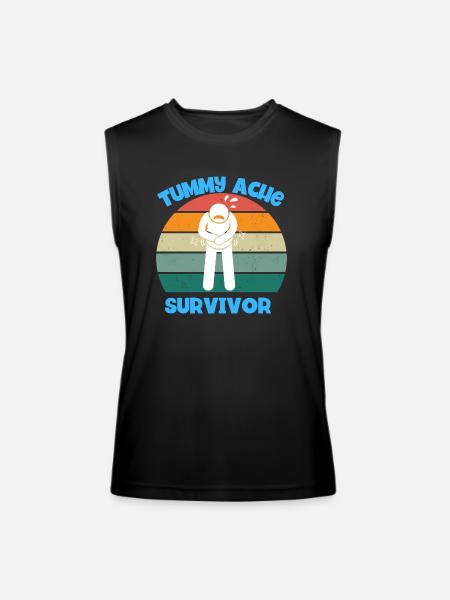 Tummy Ache Survivor - Men’s Performance Sleeveless Shirt - black
