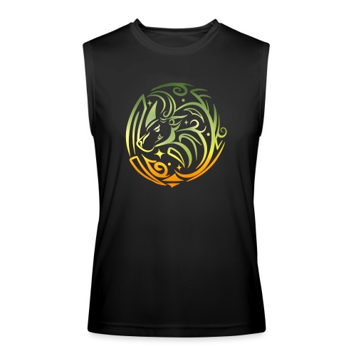 Zodiac Taurus Celtic Earth Tribal Logo - Men’s Performance Sleeveless Shirt