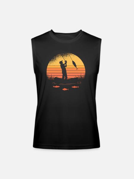 Basic Fisherman sunset - Men’s Performance Sleeveless Shirt - black