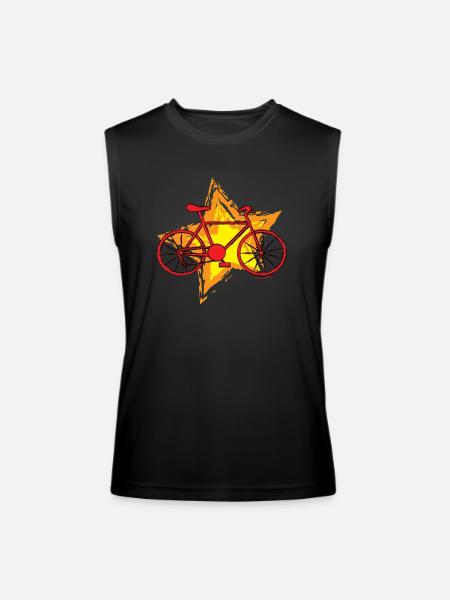Red Bike Star - Men’s Performance Sleeveless Shirt - black