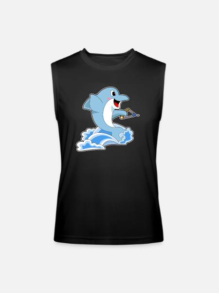Dolphin Water Ski - Men’s Performance Sleeveless Shirt - black