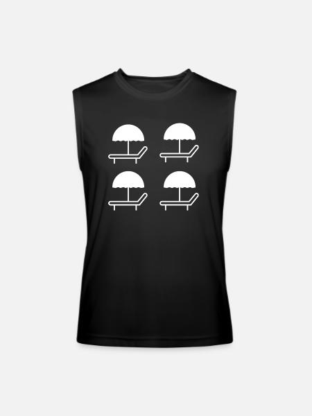 beach umbrella icon - Men’s Performance Sleeveless Shirt - black