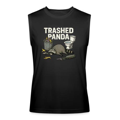 Trashed Panda – Funny Drunk Raccoon Cartoon - Men’s Performance Sleeveless Shirt