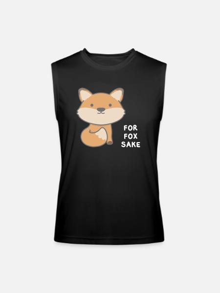 For Fox Sake - Men’s Performance Sleeveless Shirt - black