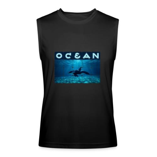 Ocean: Orca in Motion - Men’s Performance Sleeveless Shirt