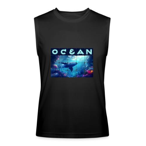 Ocean: Whale’s Path - Men’s Performance Sleeveless Shirt