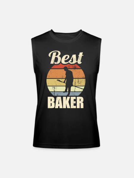 Funny Baker - Men’s Performance Sleeveless Shirt - black