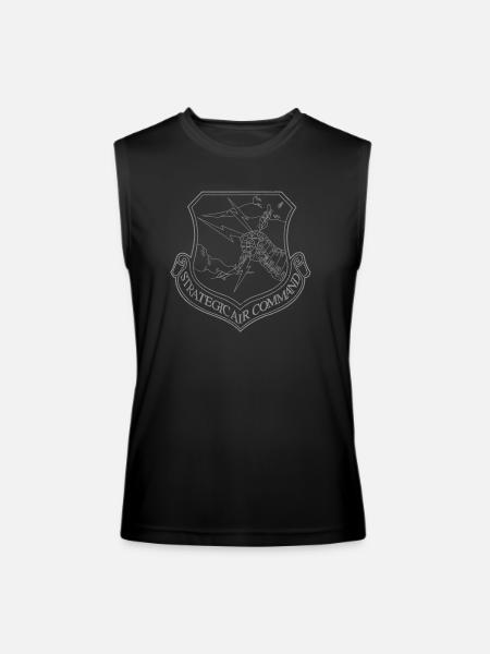 Strategic Command Emblem Grunge - Men’s Performance Sleeveless Shirt - black