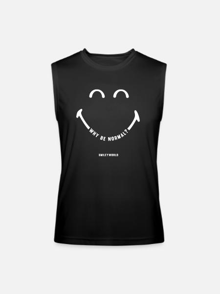 SmileyWorld Why Be Normal? - Camisole Competitor pour hommes  - noir - Devant