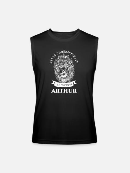Arthur Gift Name Lion - Men’s Performance Sleeveless Shirt - black