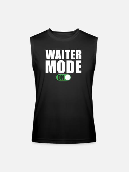 Waiter Mode on - Men’s Performance Sleeveless Shirt - black