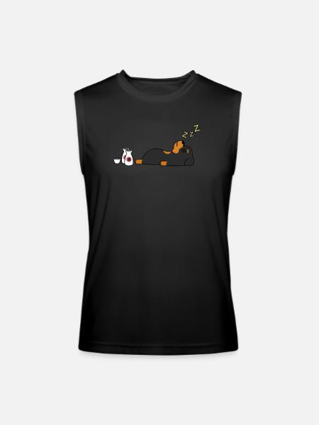 Rottweiler Sake Drunk - Men’s Performance Sleeveless Shirt - black