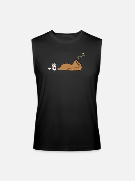 Goldendoodle Sake Drunk - Men’s Performance Sleeveless Shirt - black