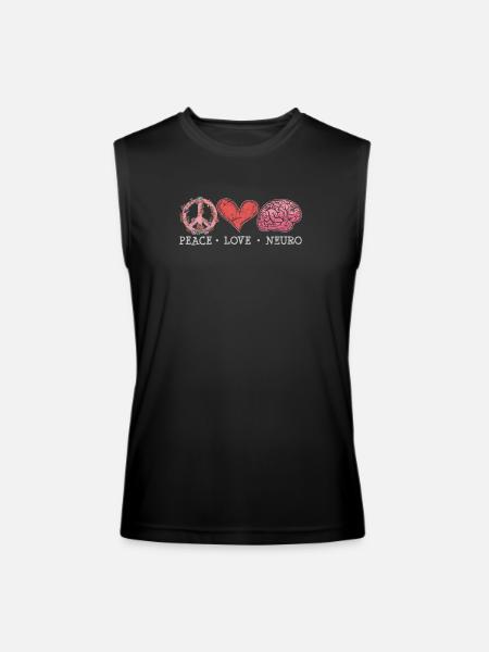 Neuro Nurse Neurologist Neuroscience Neurology Nur - Men’s Performance Sleeveless Shirt - black - Front