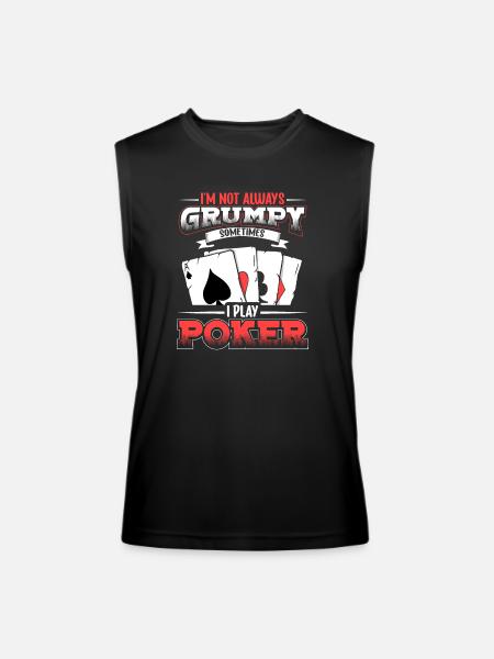 Poker Casino Poker Player Gambling Roulette - Men’s Performance Sleeveless Shirt - black - Front