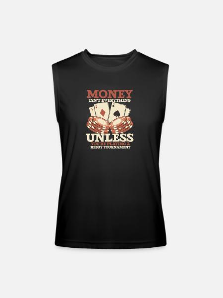 Poker Casino Poker Player Gambling Roulette - Men’s Performance Sleeveless Shirt - black - Front
