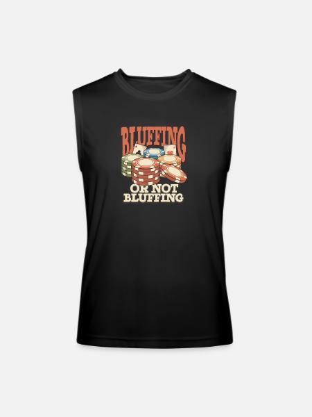 Poker Casino Poker Player Gambling Roulette - Men’s Performance Sleeveless Shirt - black - Front