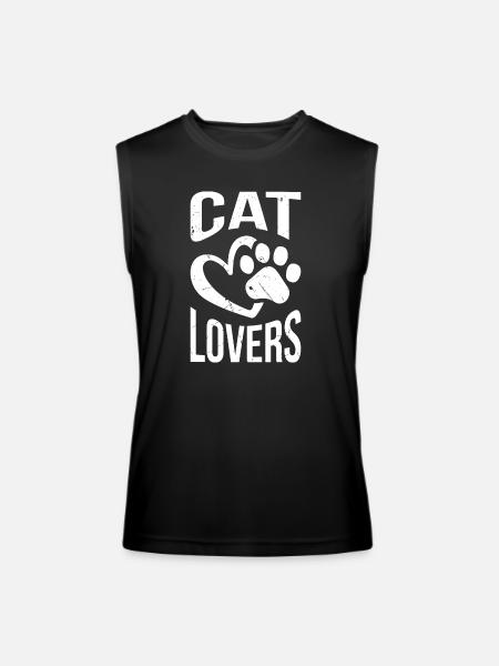 Cat lovers - Men’s Performance Sleeveless Shirt - black