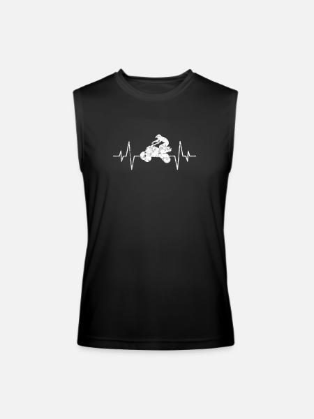 quad heartbeat - Men’s Performance Sleeveless Shirt - black